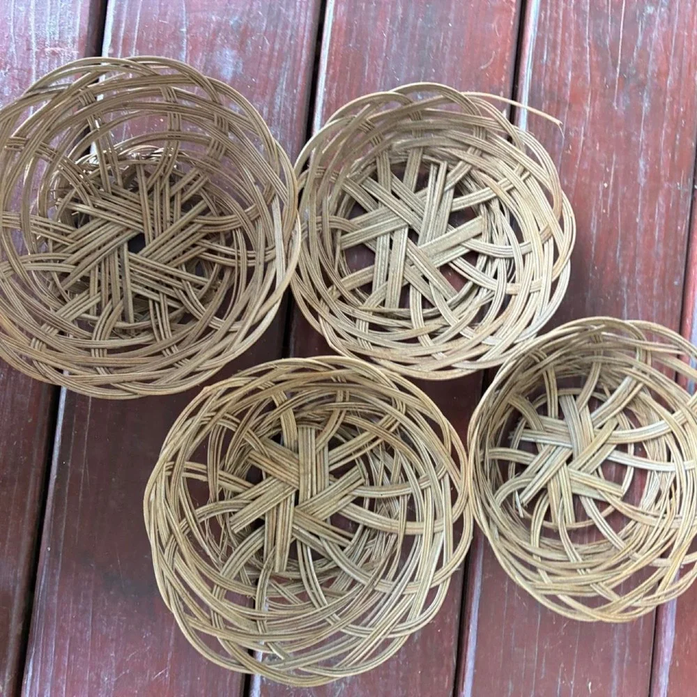 Unbranded Wicker Baskets Unisex Small Tan NWOT Coastal Storage Set of 4